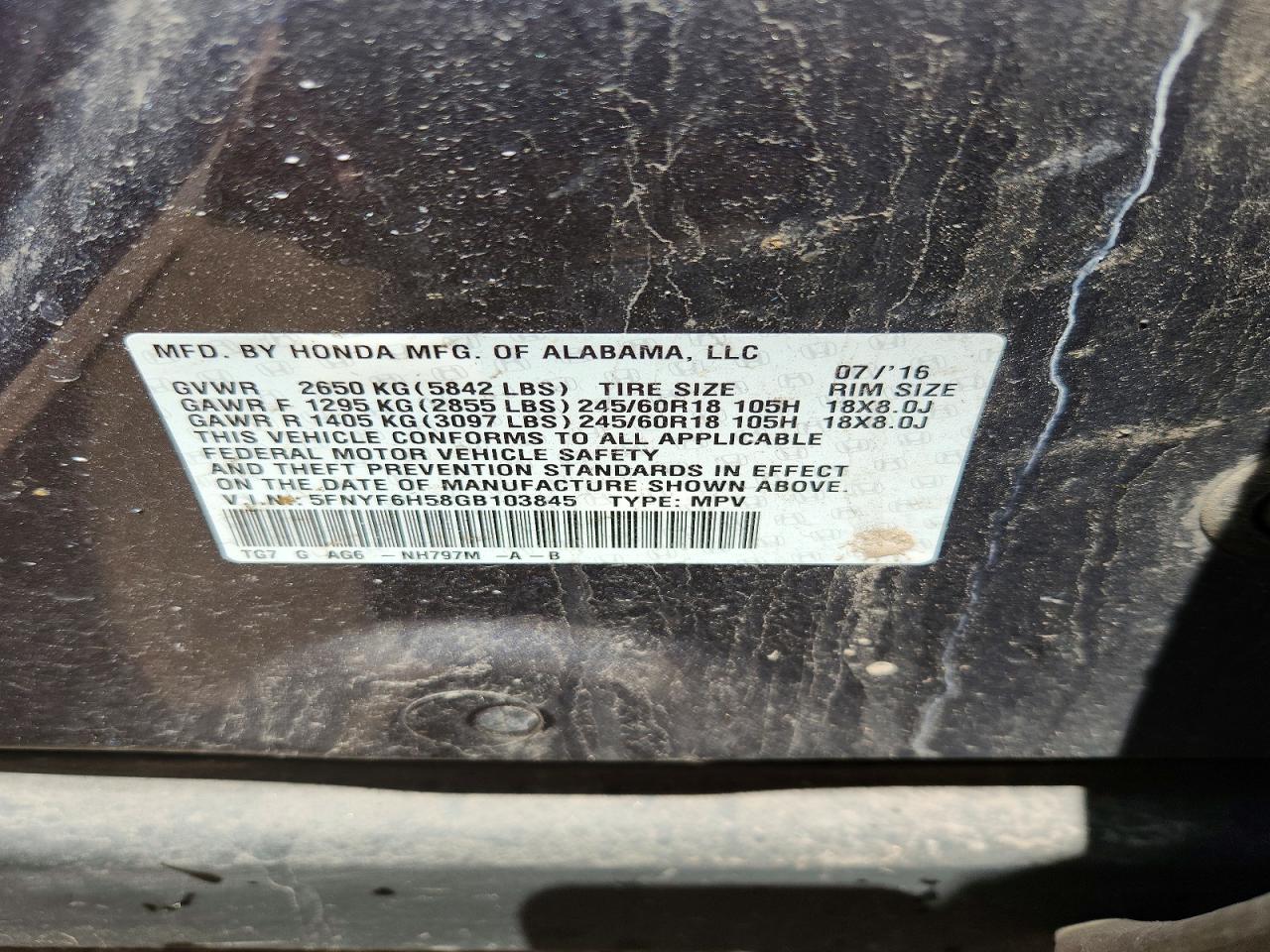 Honda Pilot Exl