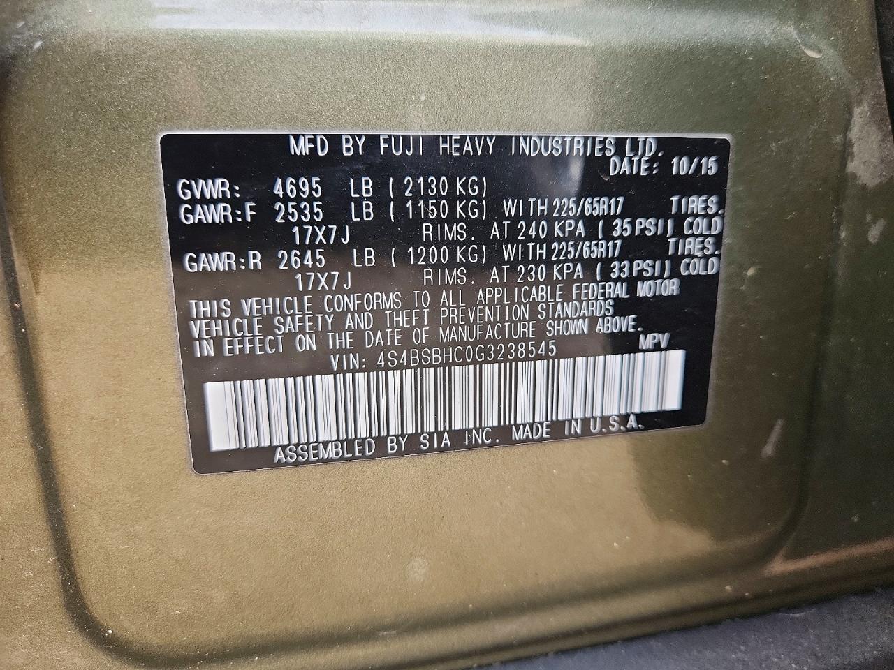 Subaru Outback 2.5i Premium
