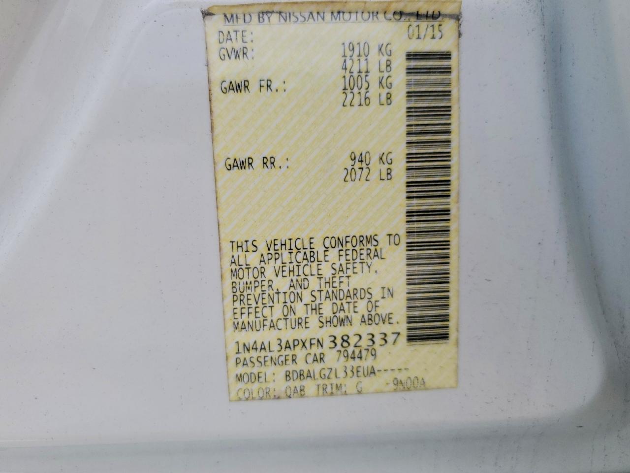 Nissan Altima 2.5 S