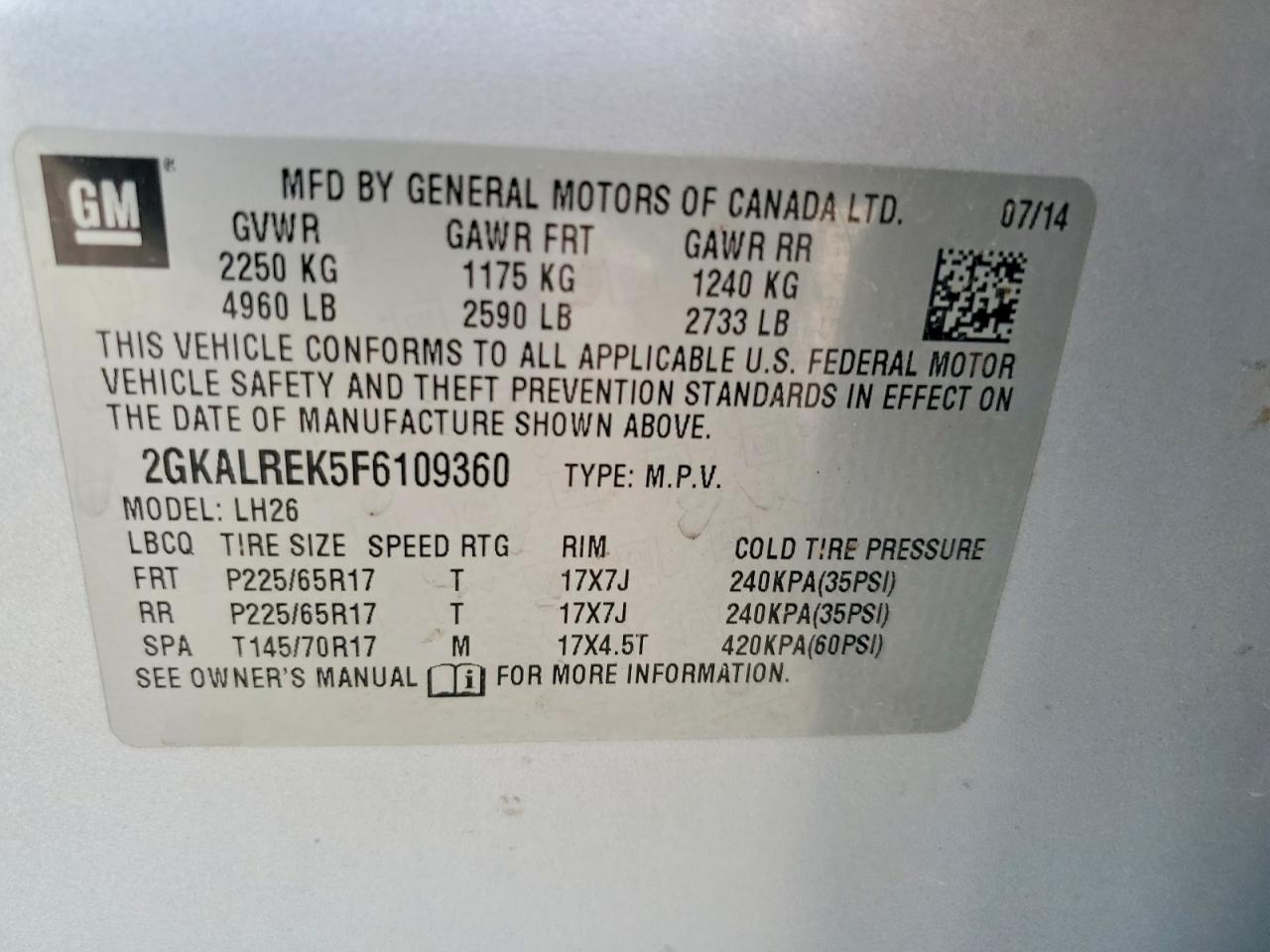 GMC Terrain Sle