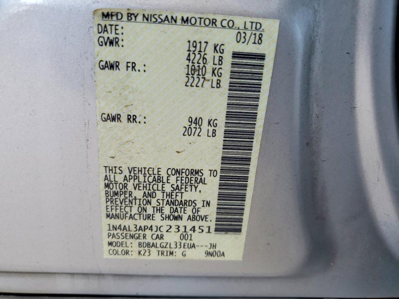 Nissan Altima 2.5 S