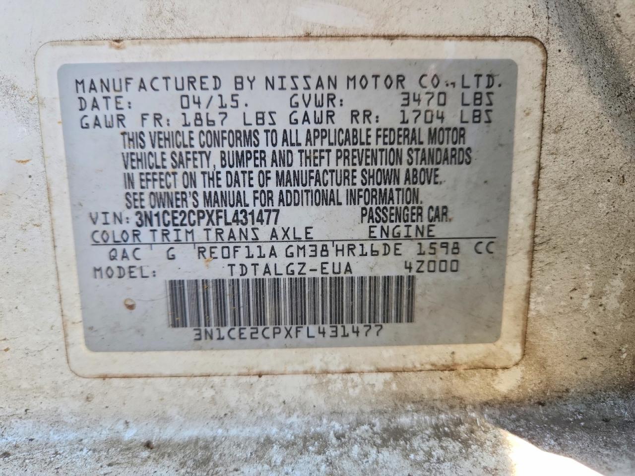 Nissan Versa Sr