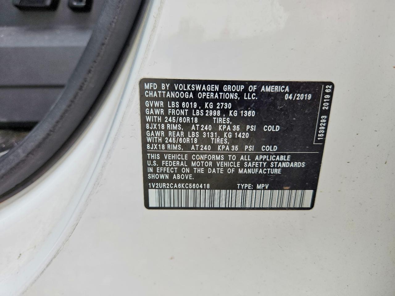 Volkswagen Atlas Se