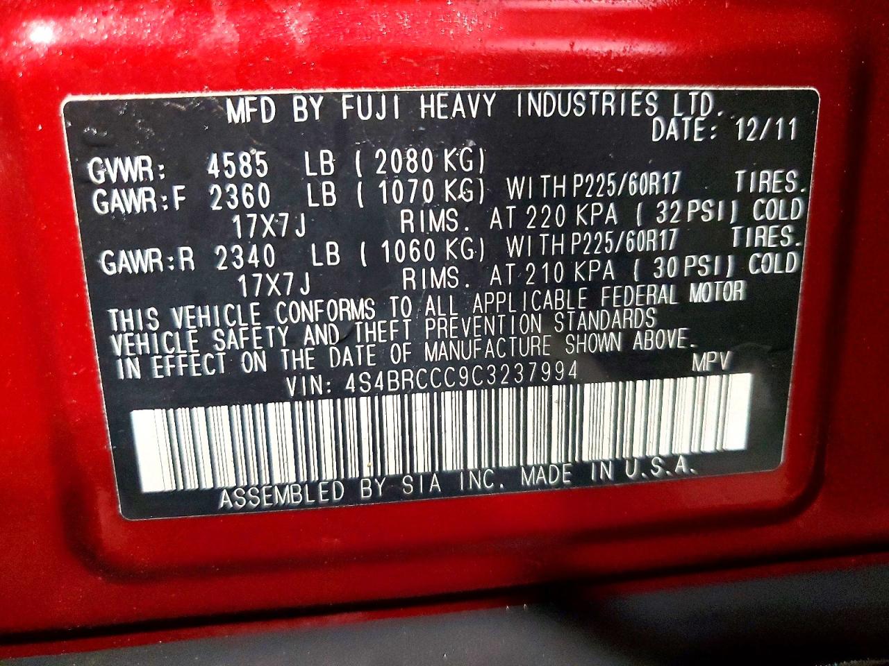 Subaru Outback 2.5i Premium