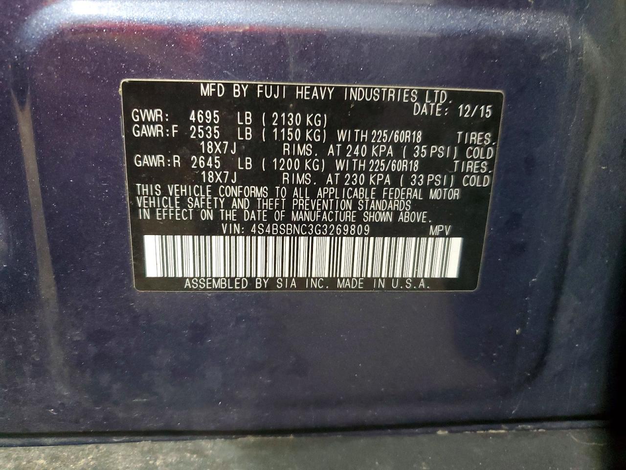 Subaru Outback 2.5i Limited
