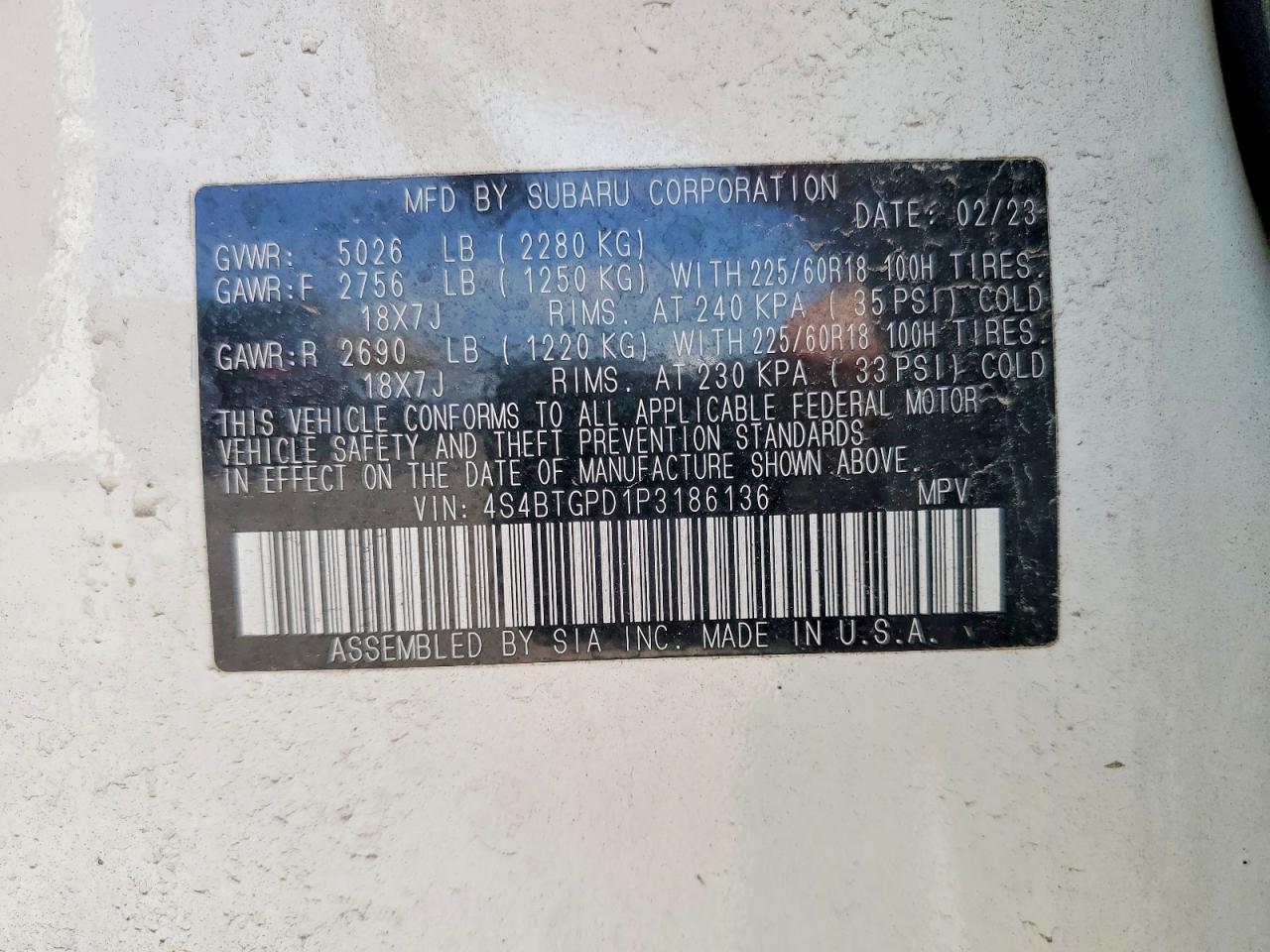 Subaru Outback Touring