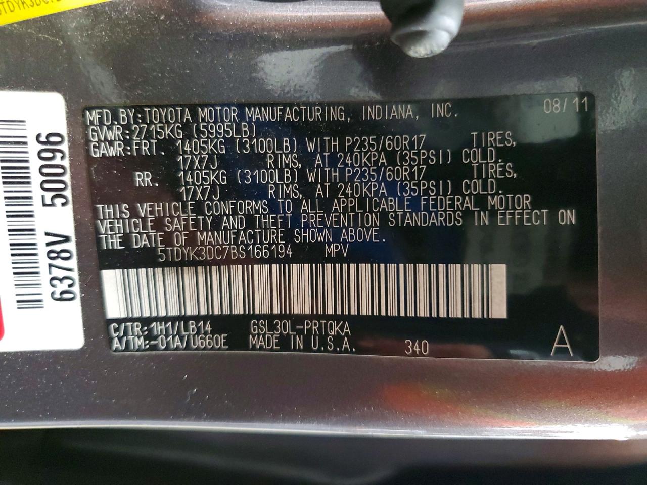 Toyota Sienna Xle 8-passenger