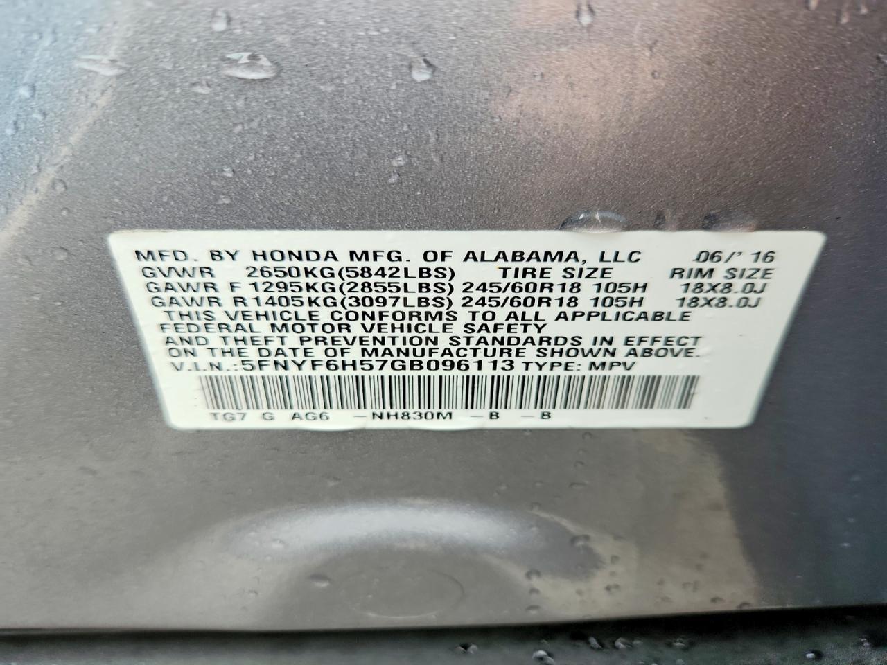 Honda Pilot Exl