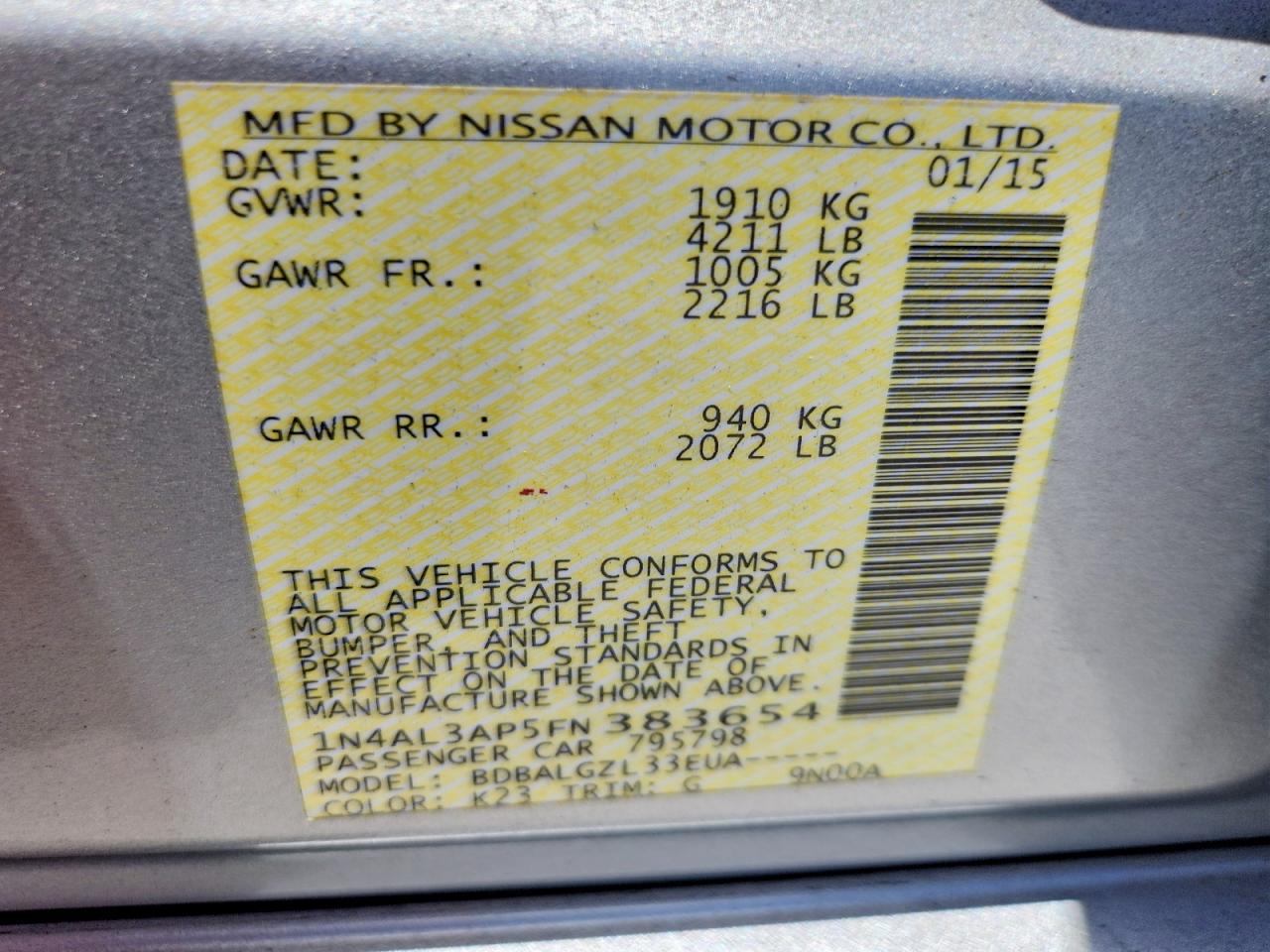 Nissan Altima 2.5 S