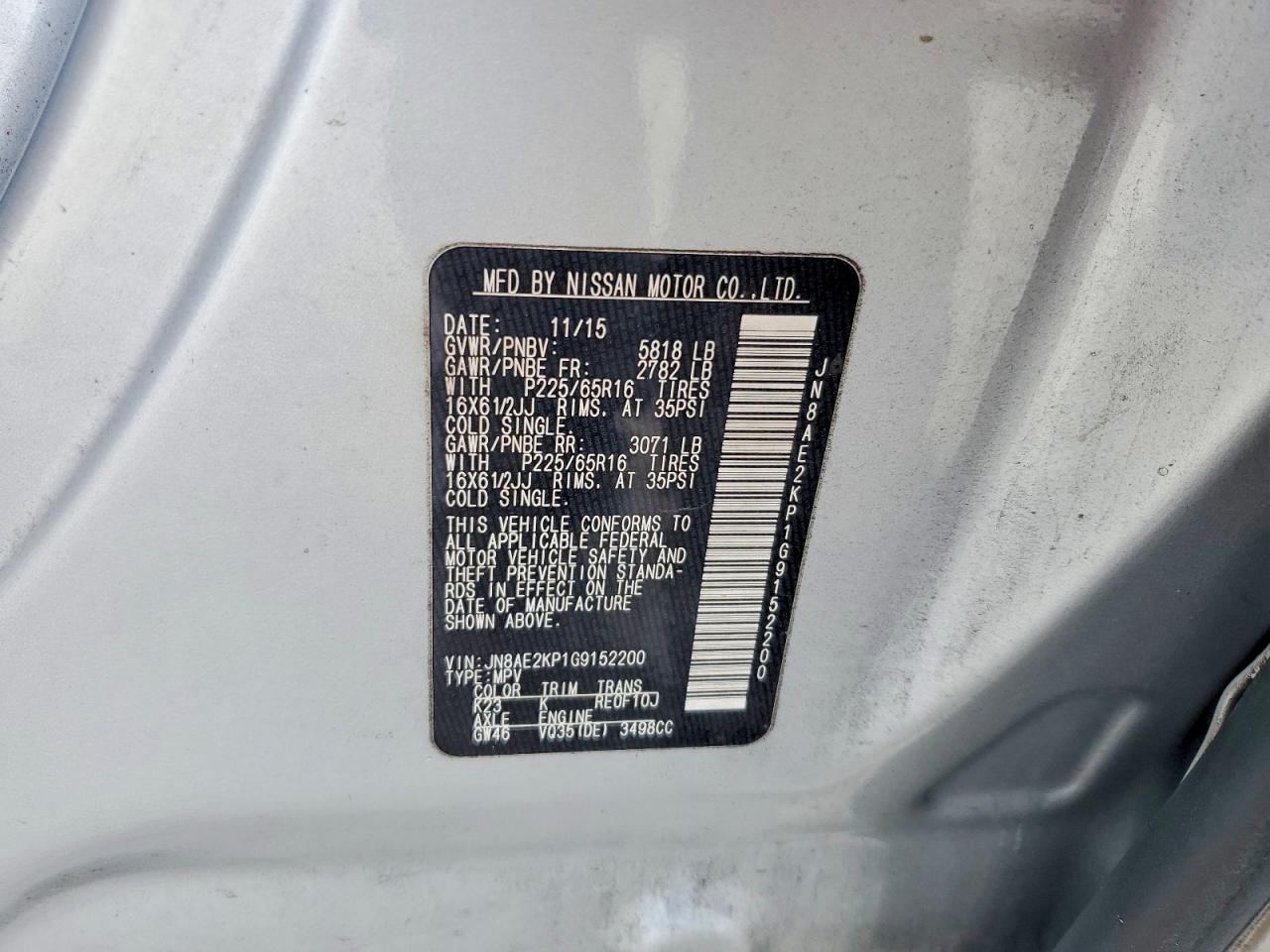 Nissan Quest 3.5 S
