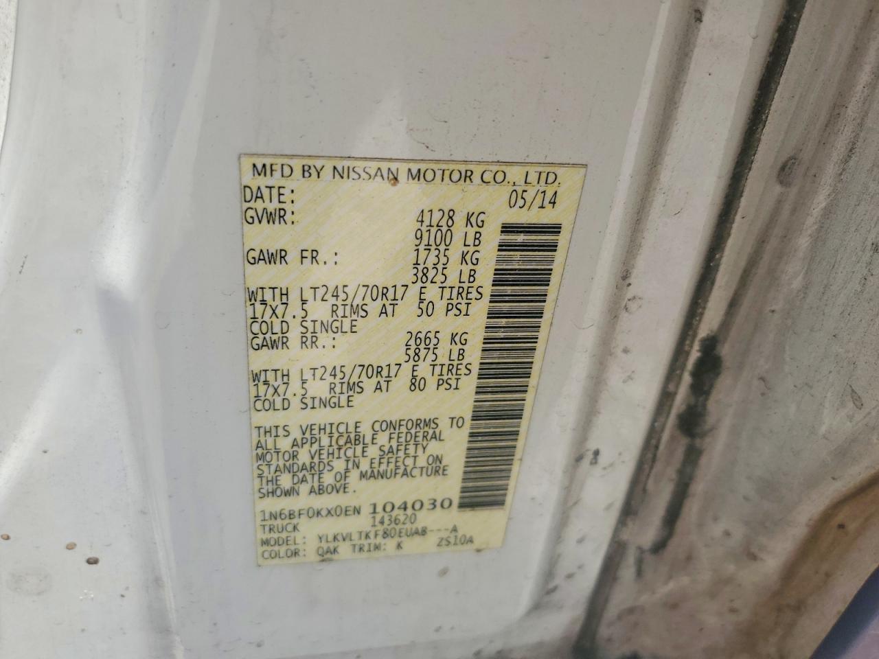 Nissan Nv 2500 Hd S