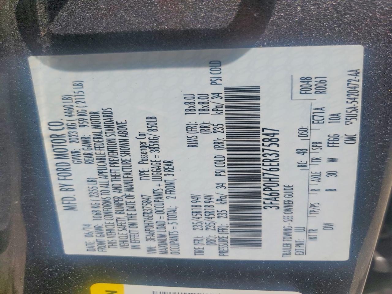 Ford Fusion Se