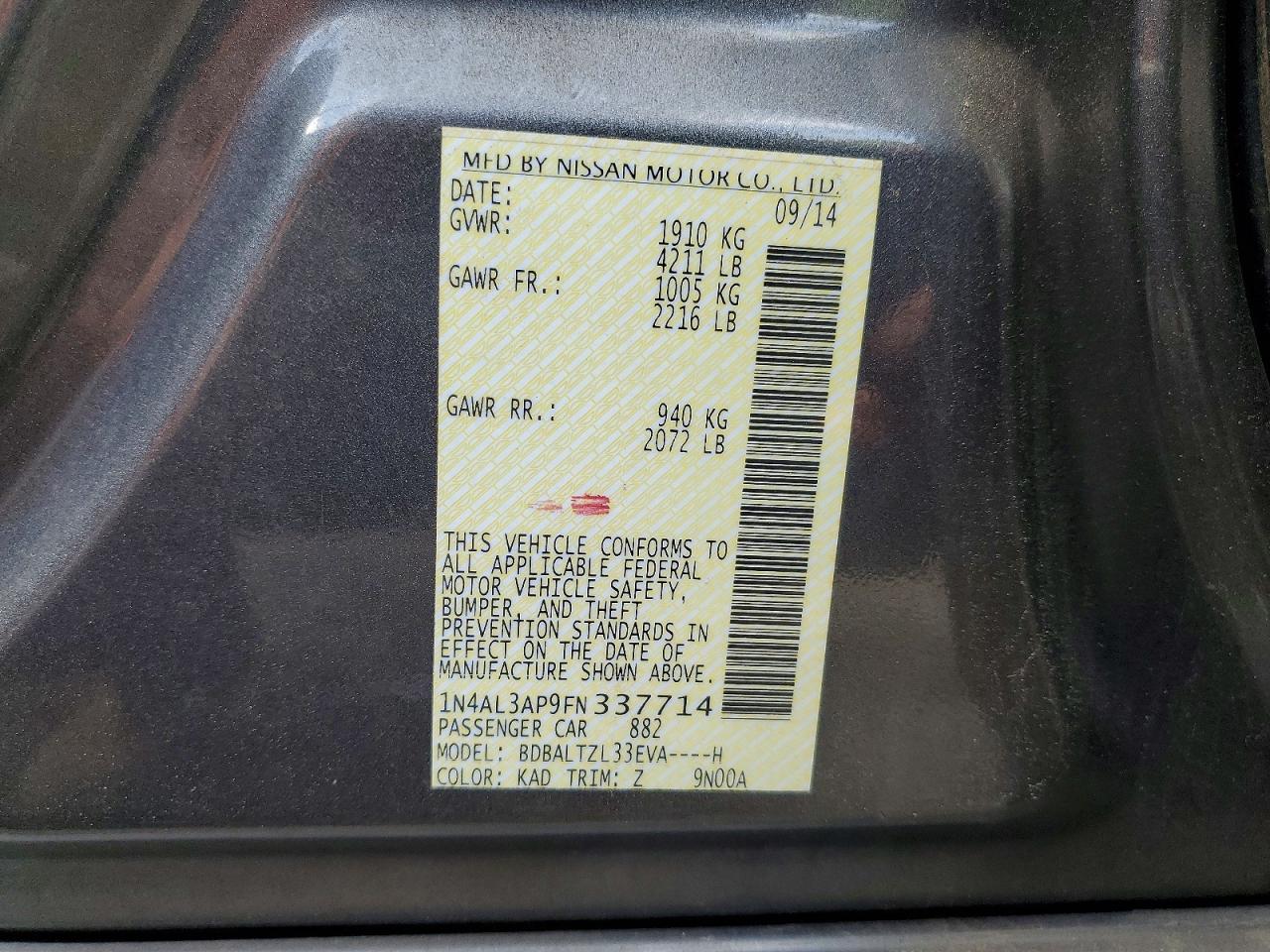 Nissan Altima 2.5 Sl