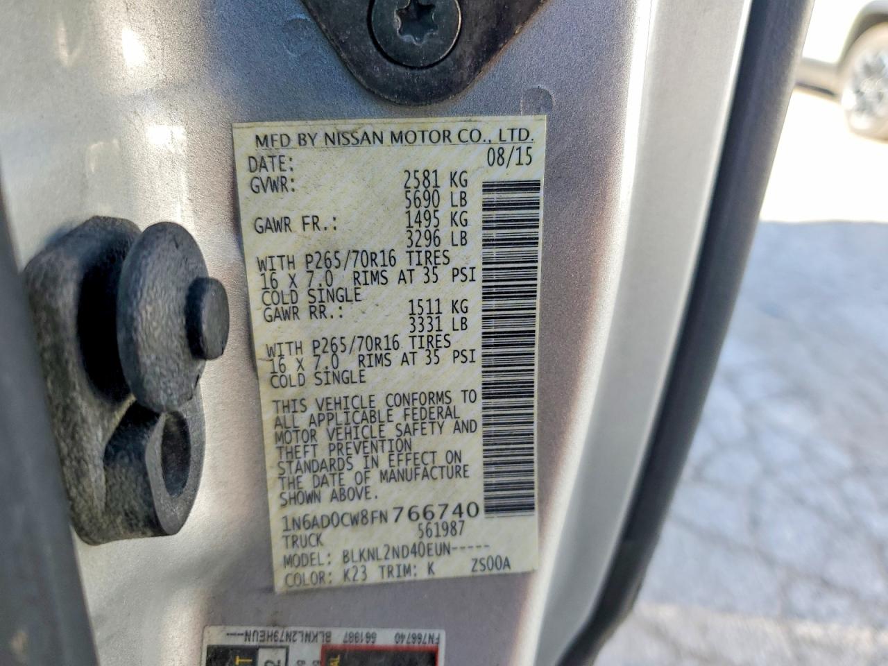 Nissan Frontier Sv V6