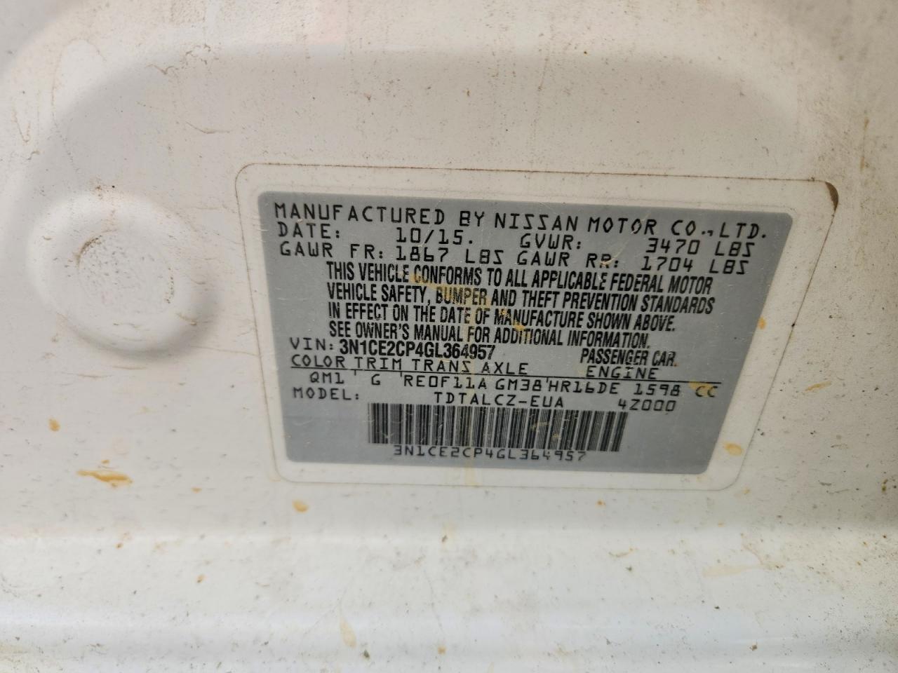 Nissan Versa S Plus
