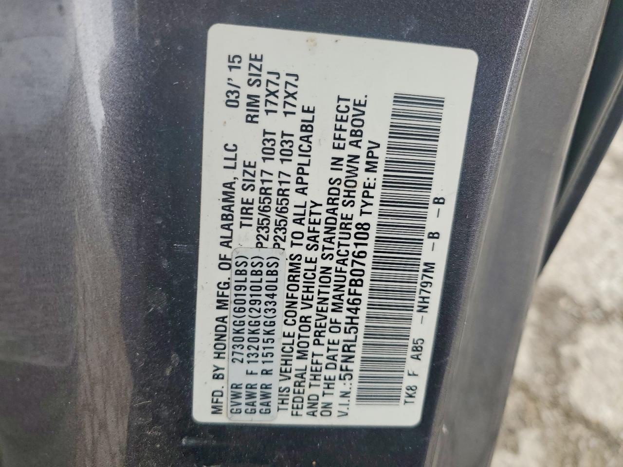 Honda Odyssey Ex
