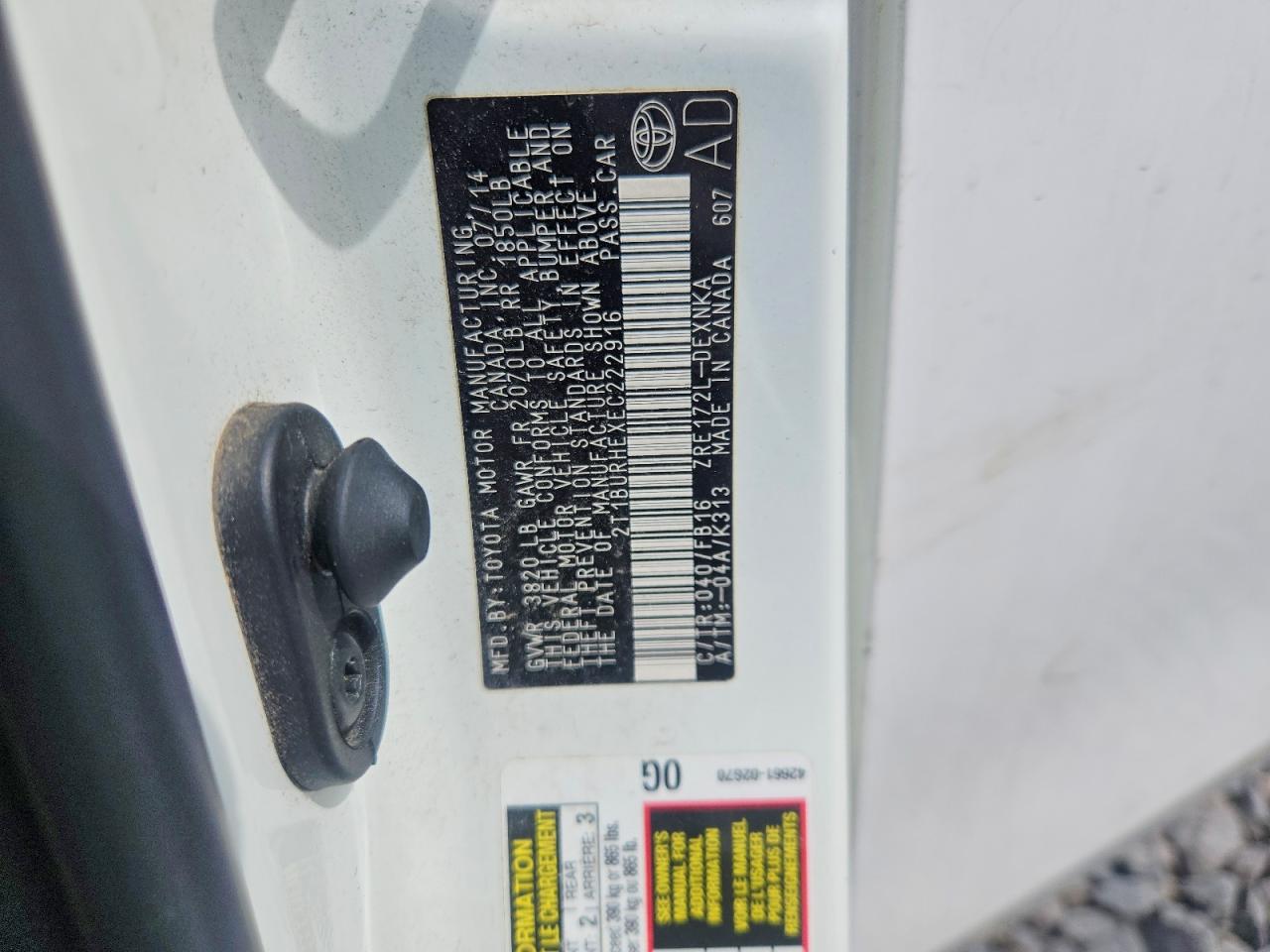 Toyota Corolla Le
