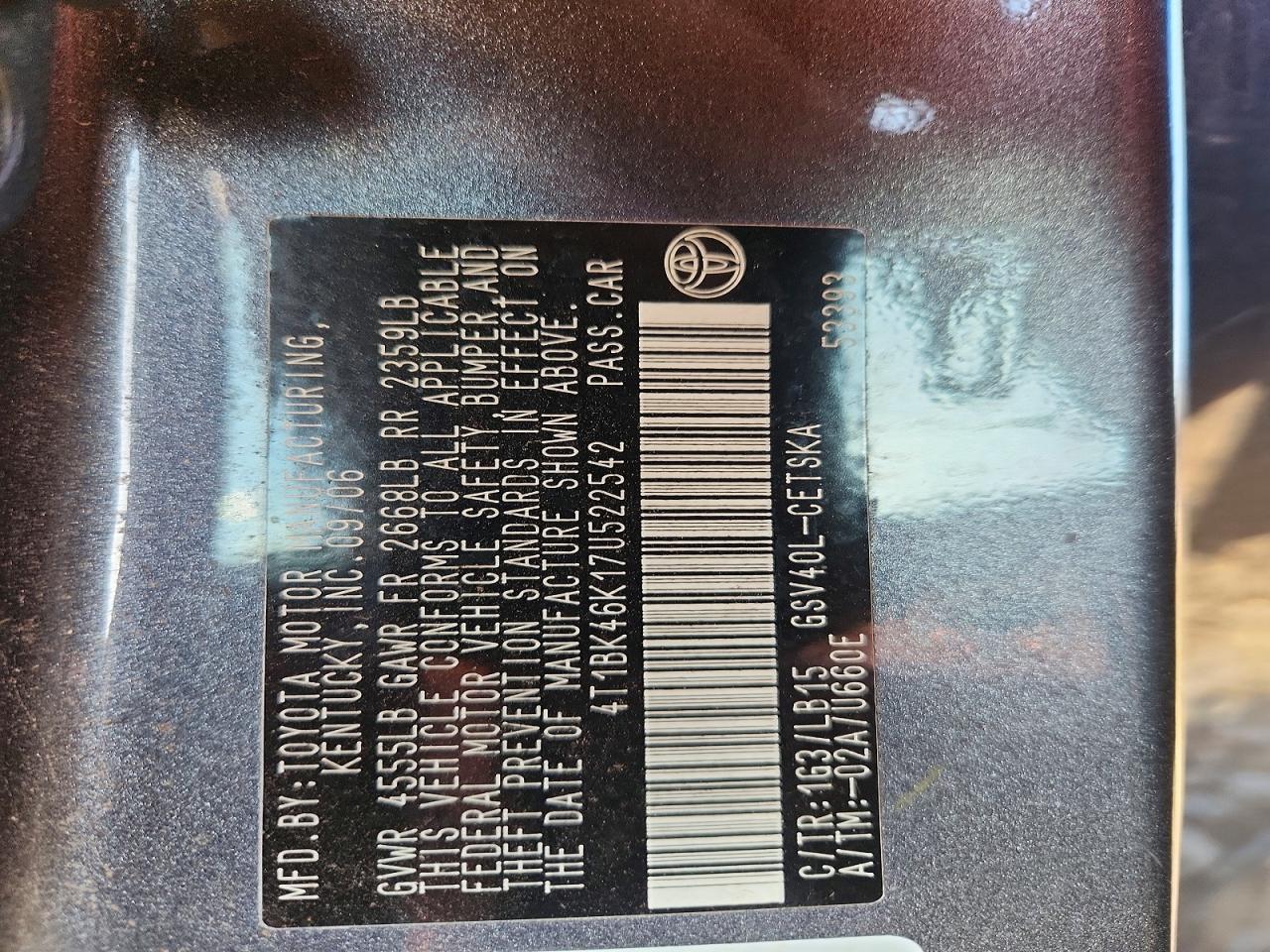 Toyota Camry Se V6