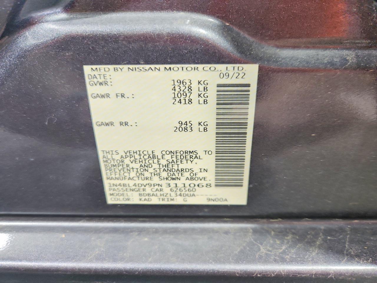 Nissan Altima Sv