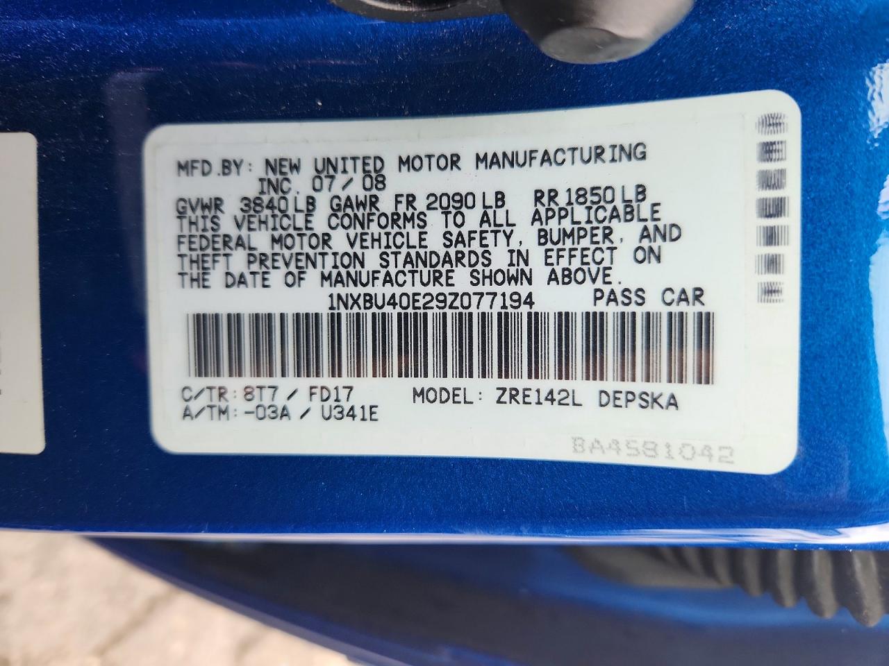 Toyota Corolla S