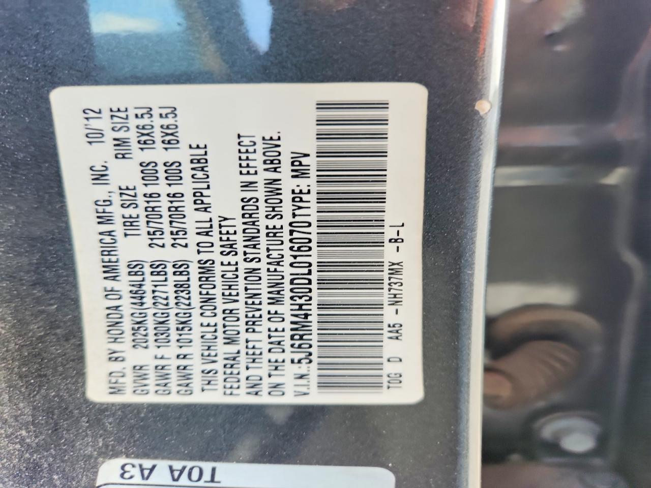 Honda Crv Lx