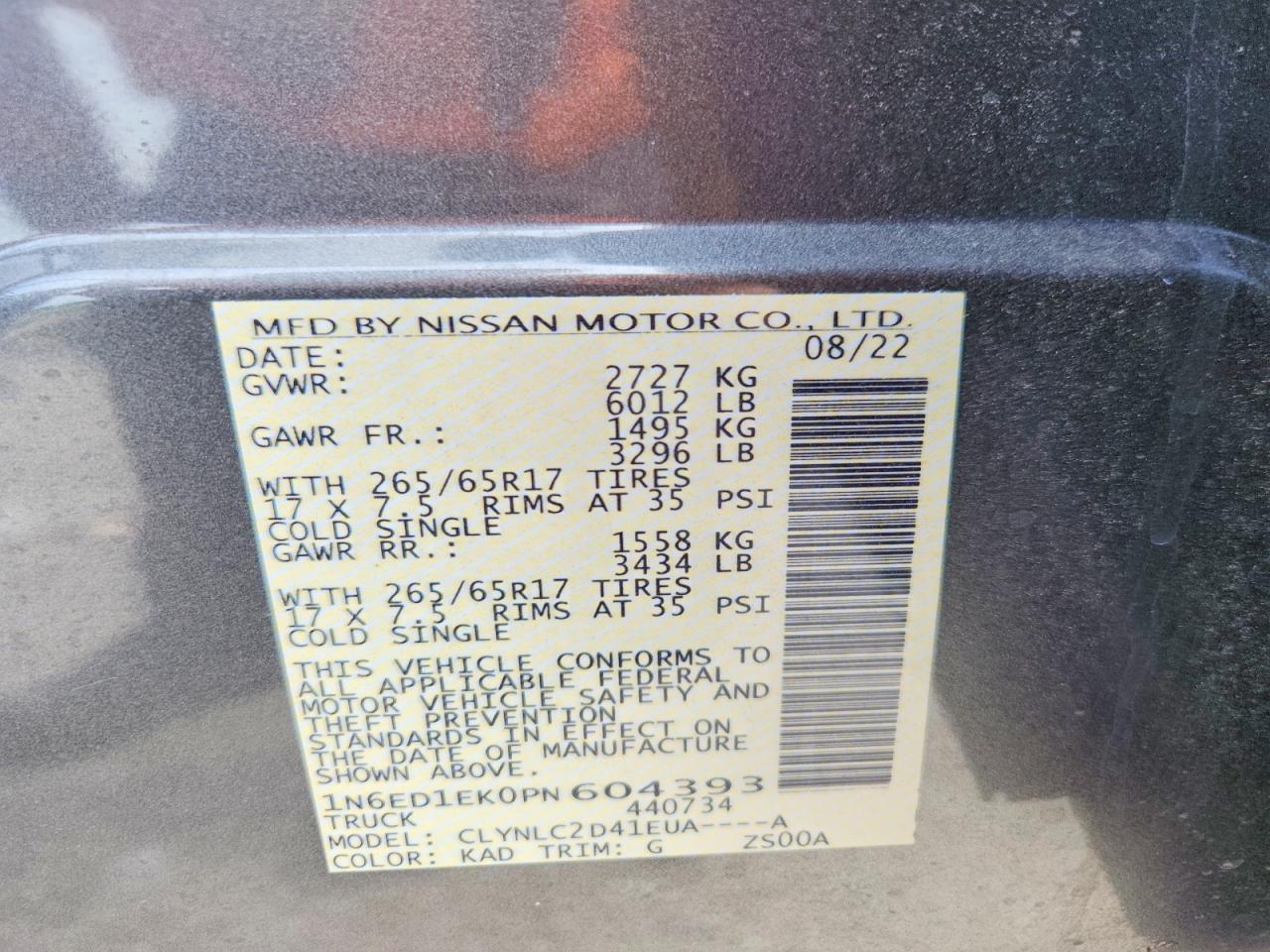 Nissan Frontier Sv