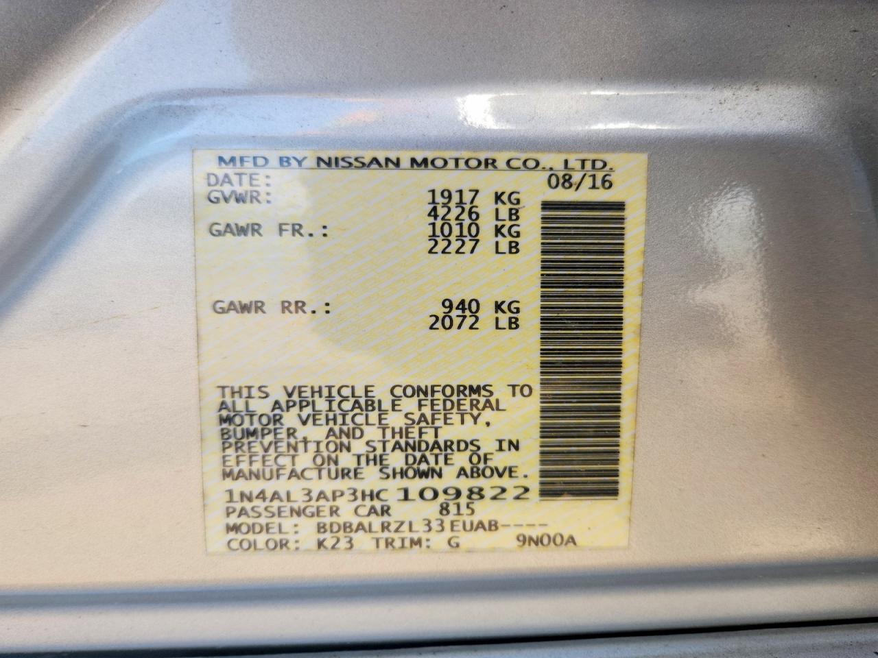 Nissan Altima 2.5 Sl