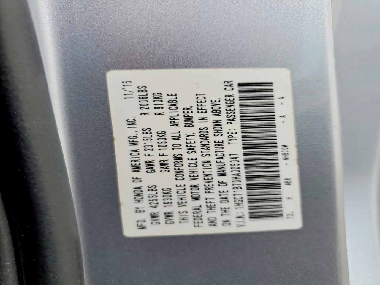 Honda Accord Ex