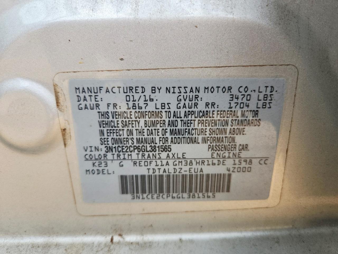 Nissan Versa Sv