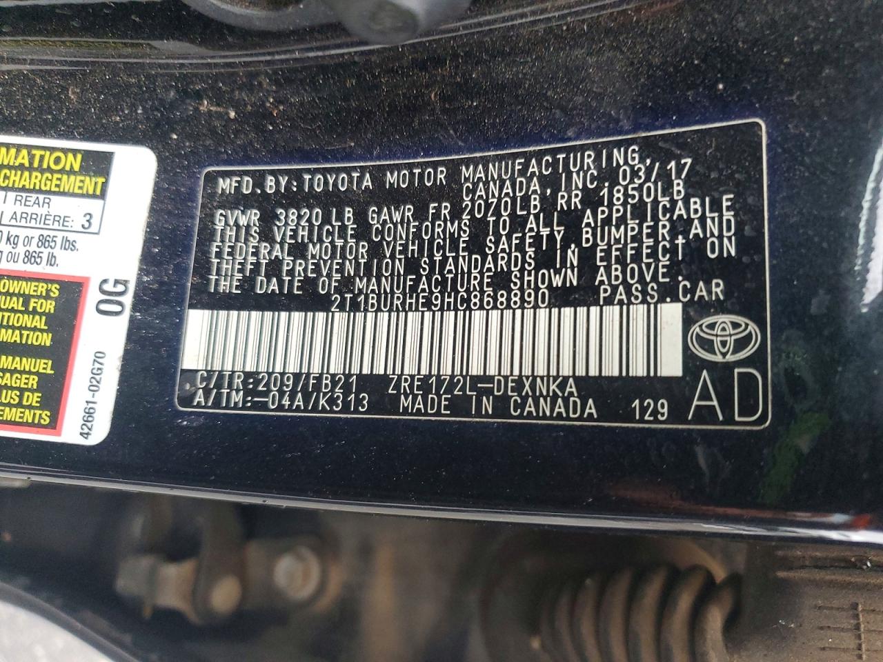 Toyota Corolla Le