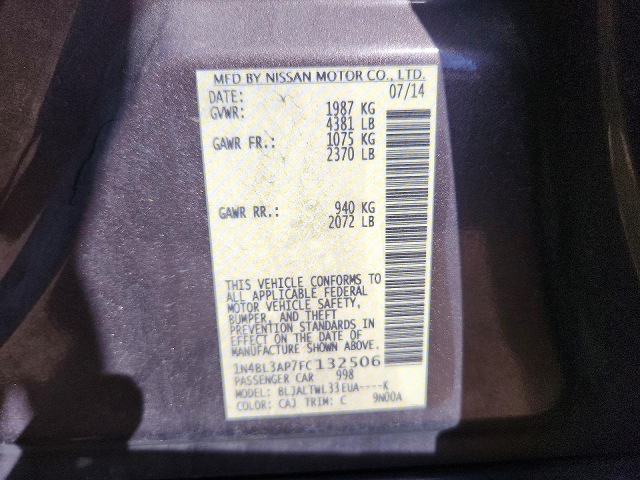 Nissan Altima 3.5 Sl