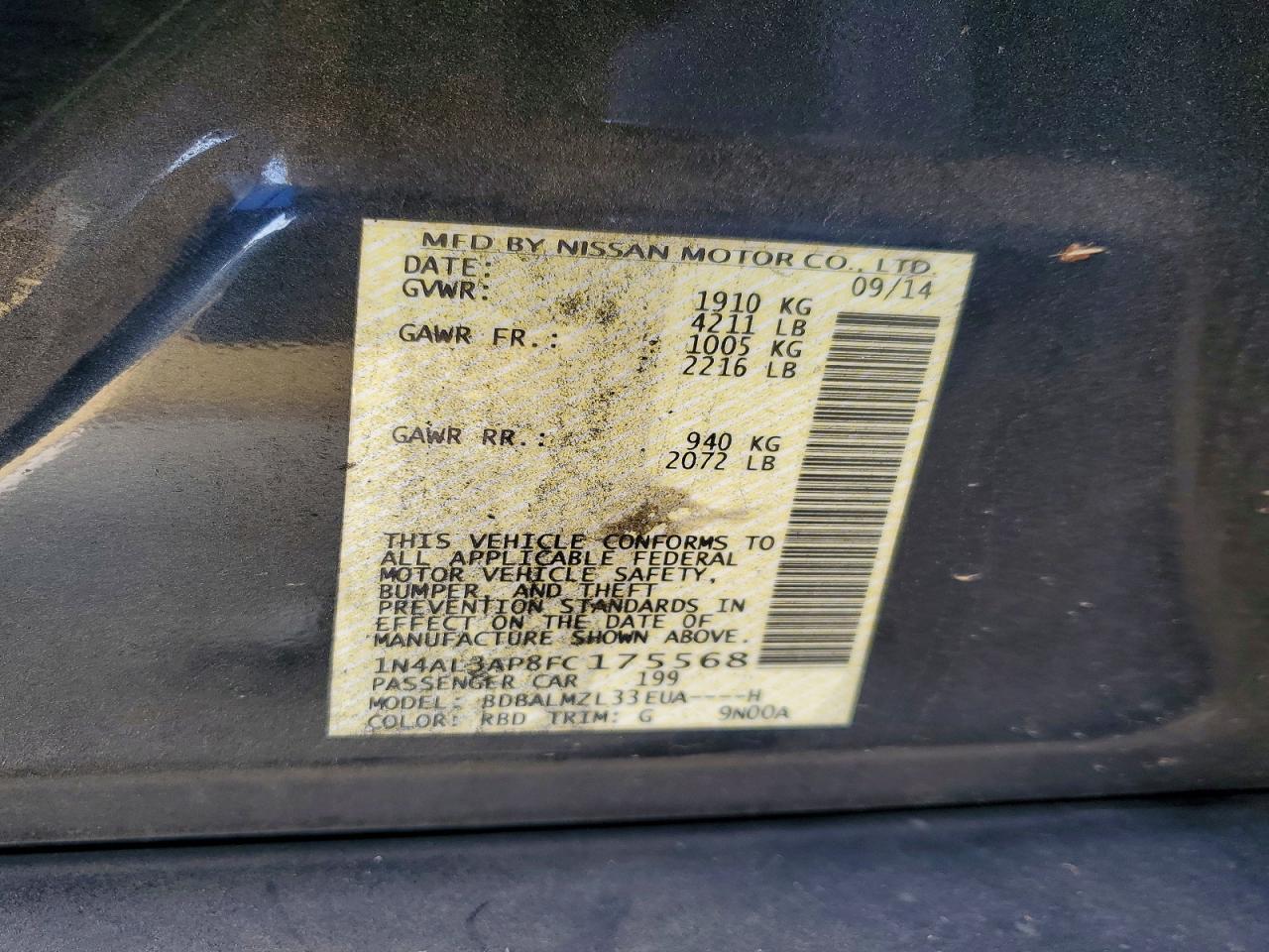 Nissan Altima 2.5 Sv