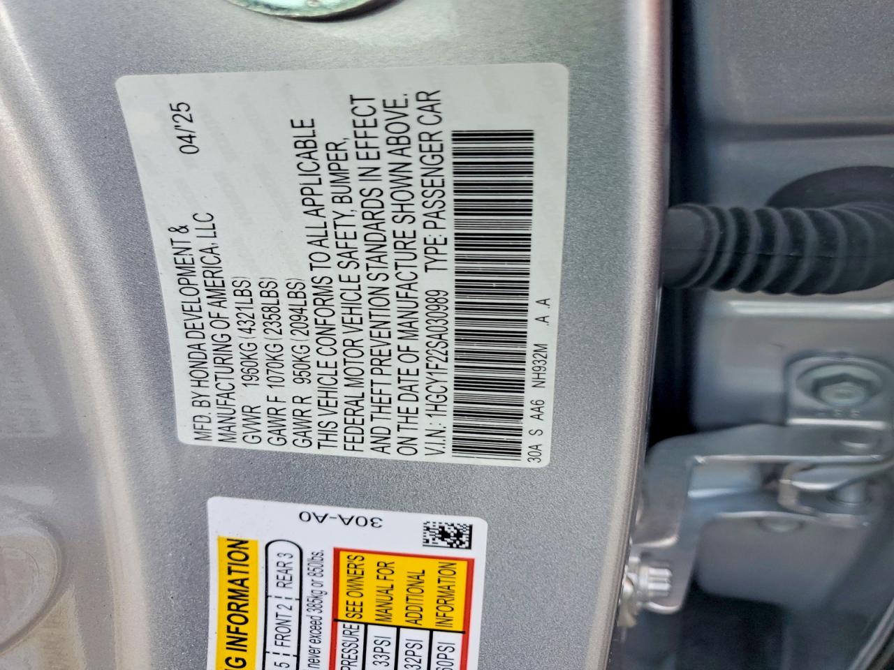 Honda Accord Lx