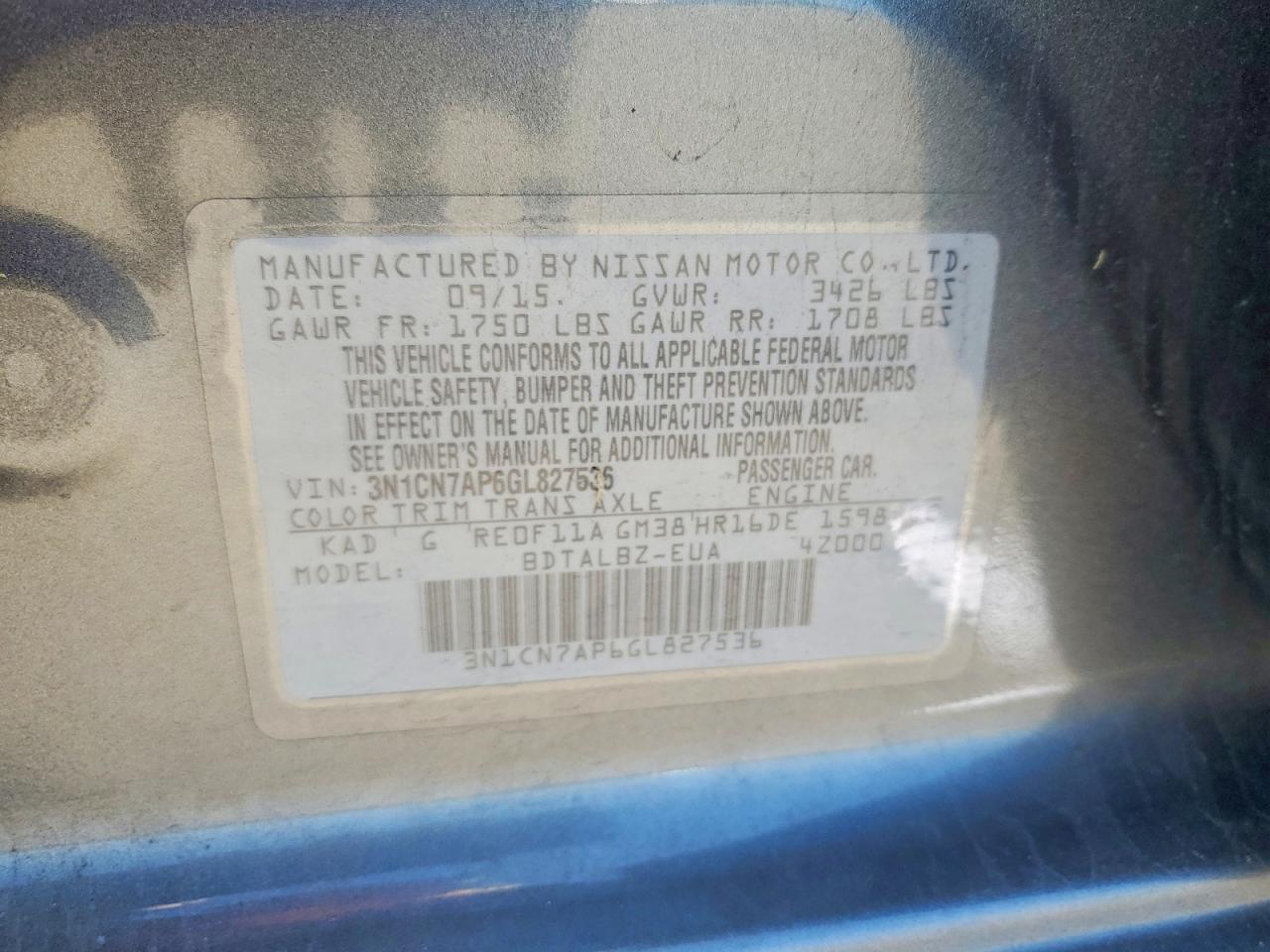 Nissan Versa 1.6 Sv