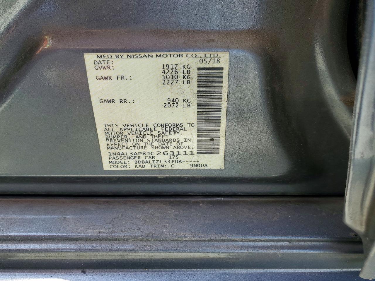 Nissan Altima 2.5 Sv