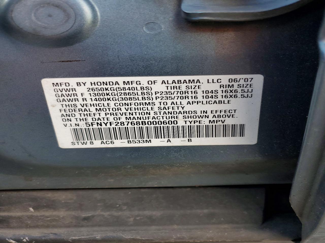 Honda Pilot Exl