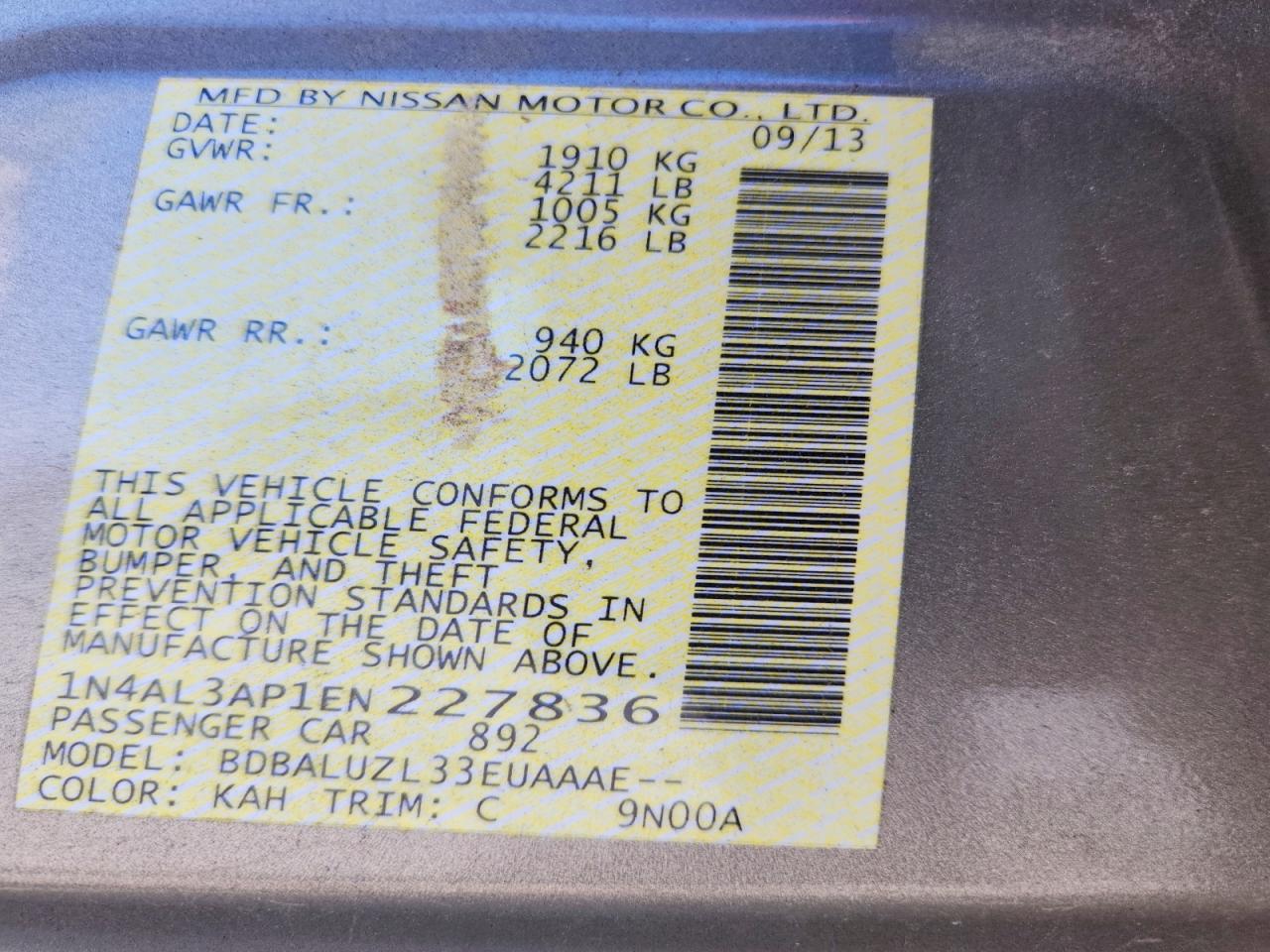 Nissan Altima 2.5 Sv