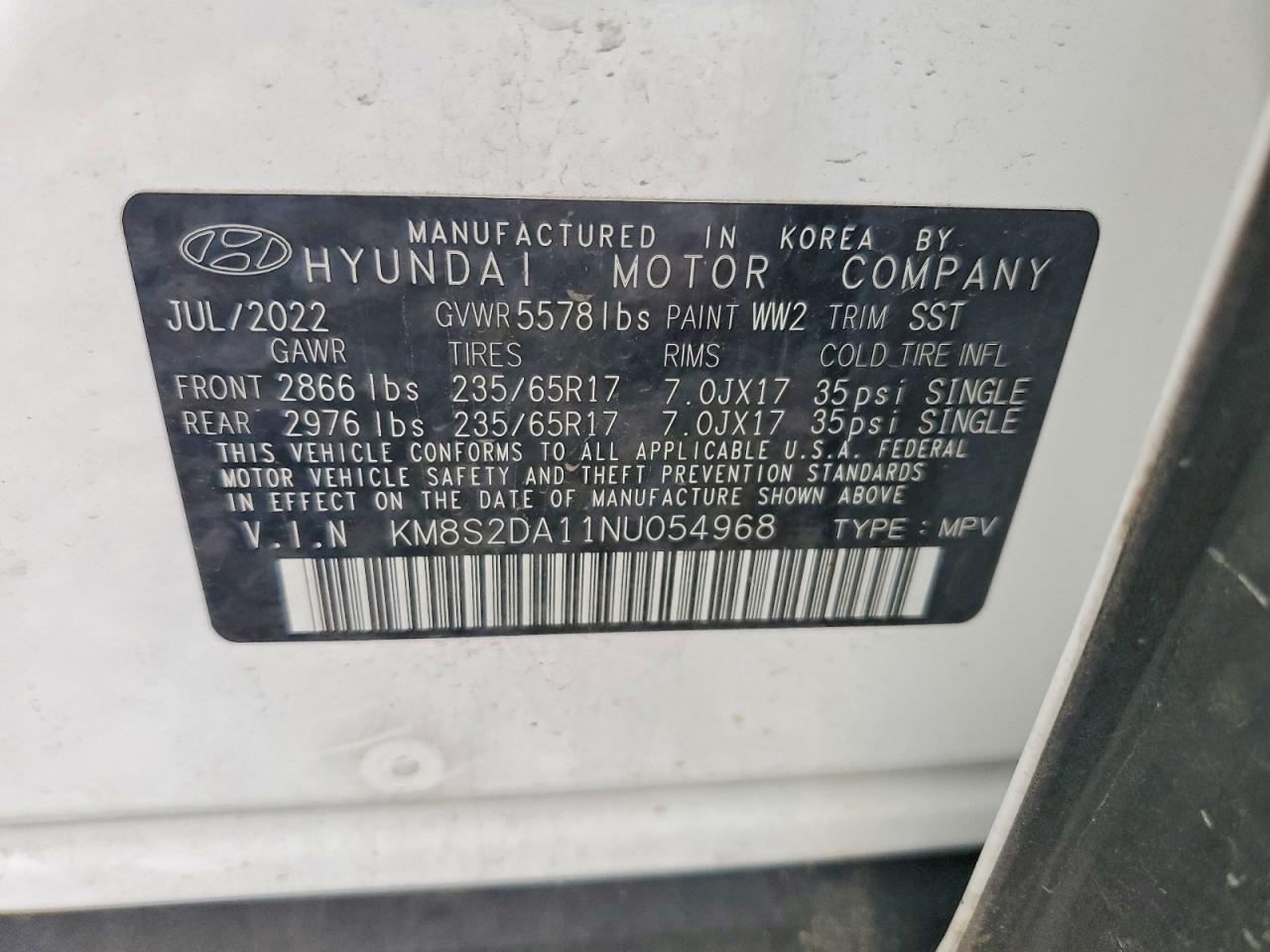 Hyundai SANTA FE Blue