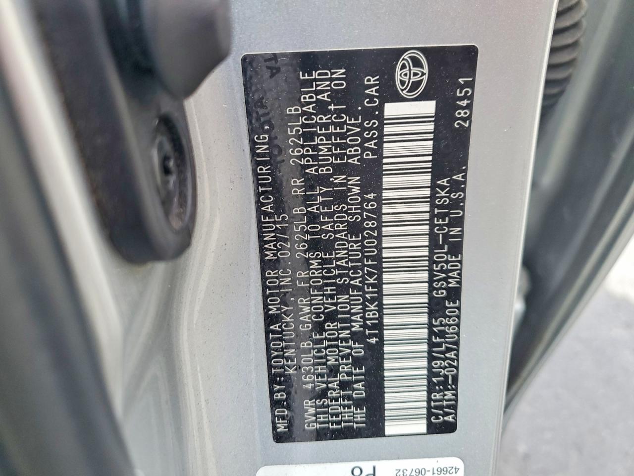Toyota Camry Xse V6
