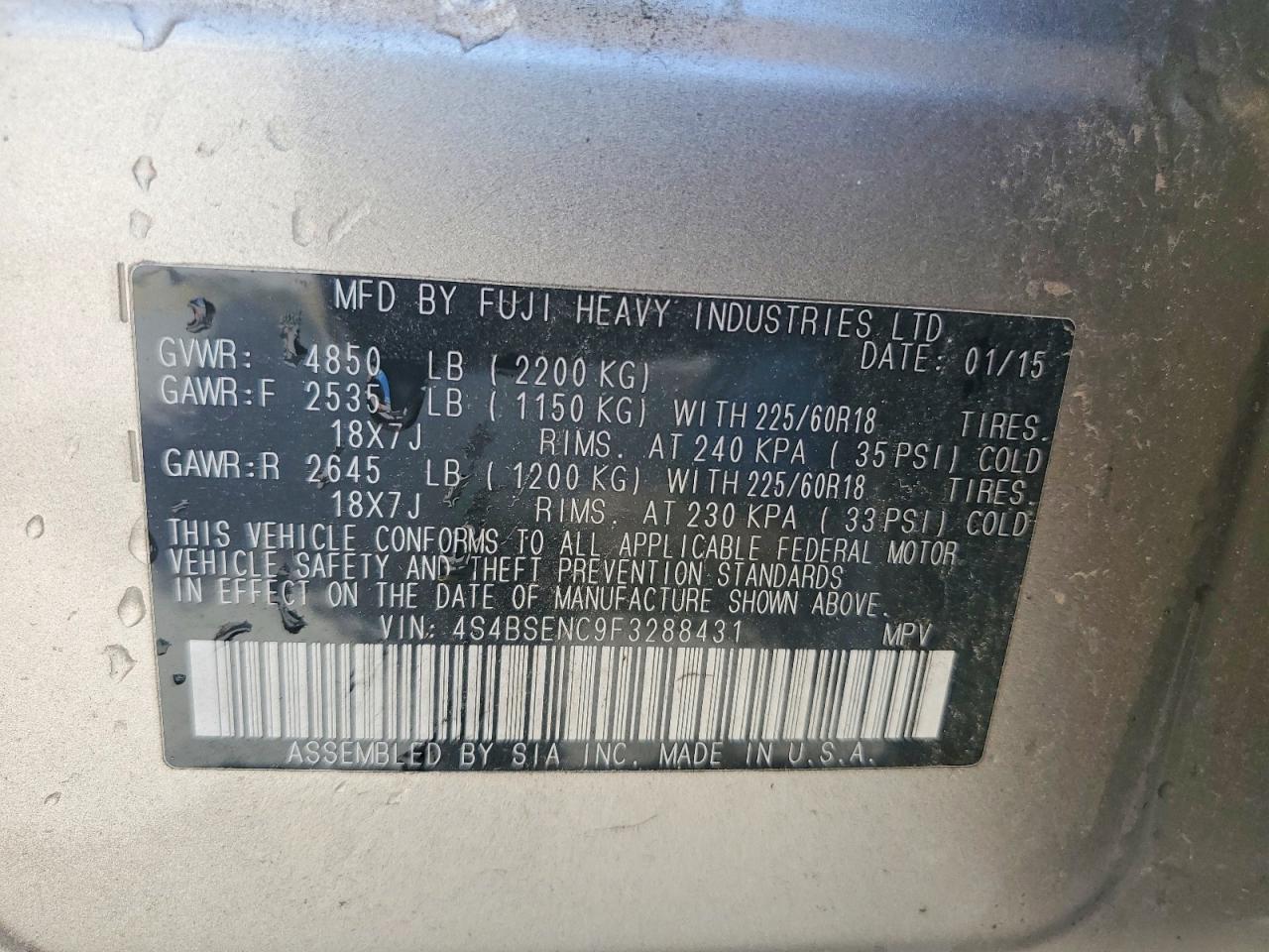 Subaru Outback 3.6r Limited