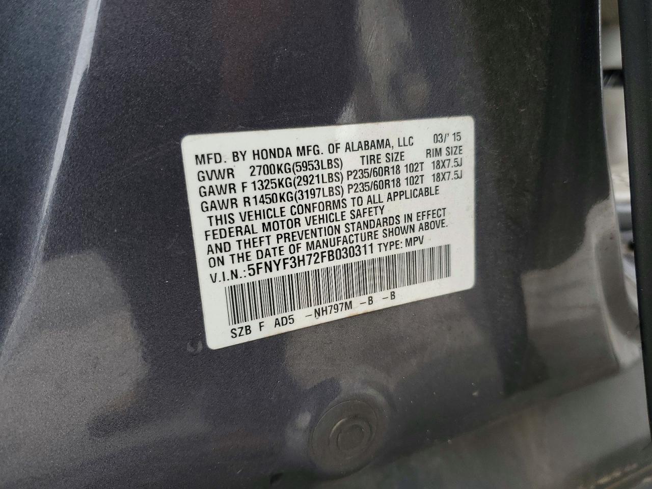 Honda Pilot Exln