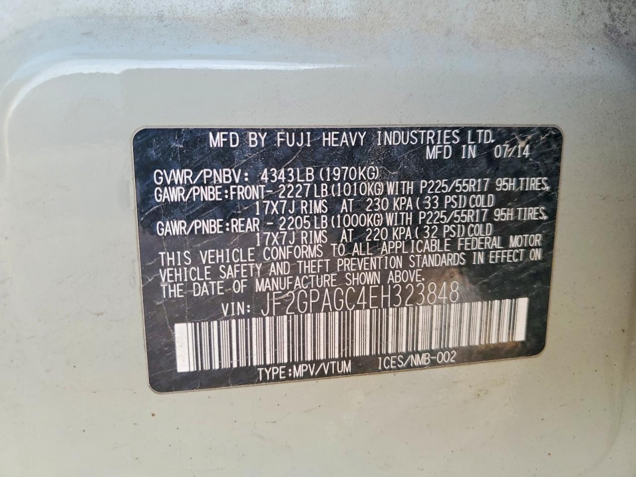 Subaru Xv 2.0 Limited