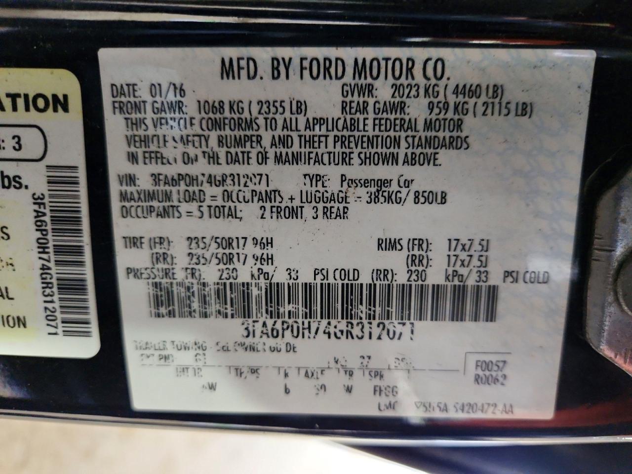 Ford Fusion Se
