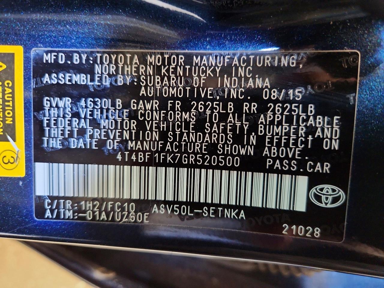 Toyota Camry Le