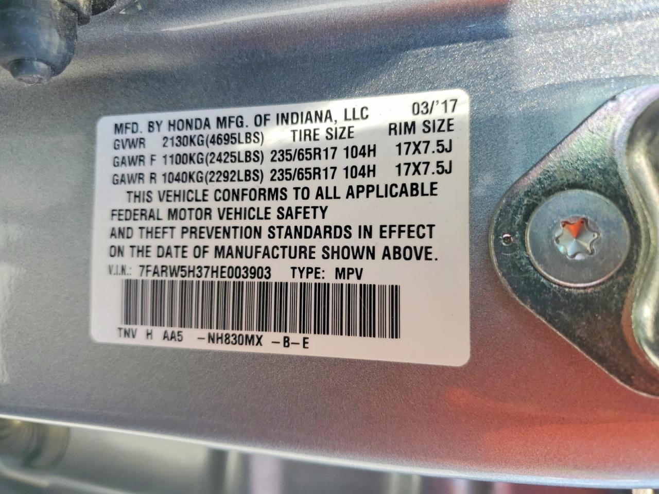 Honda Crv Lx