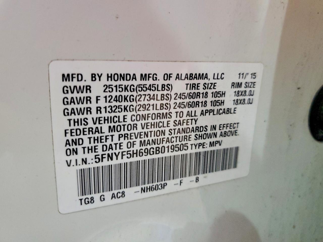 Honda Pilot Exl