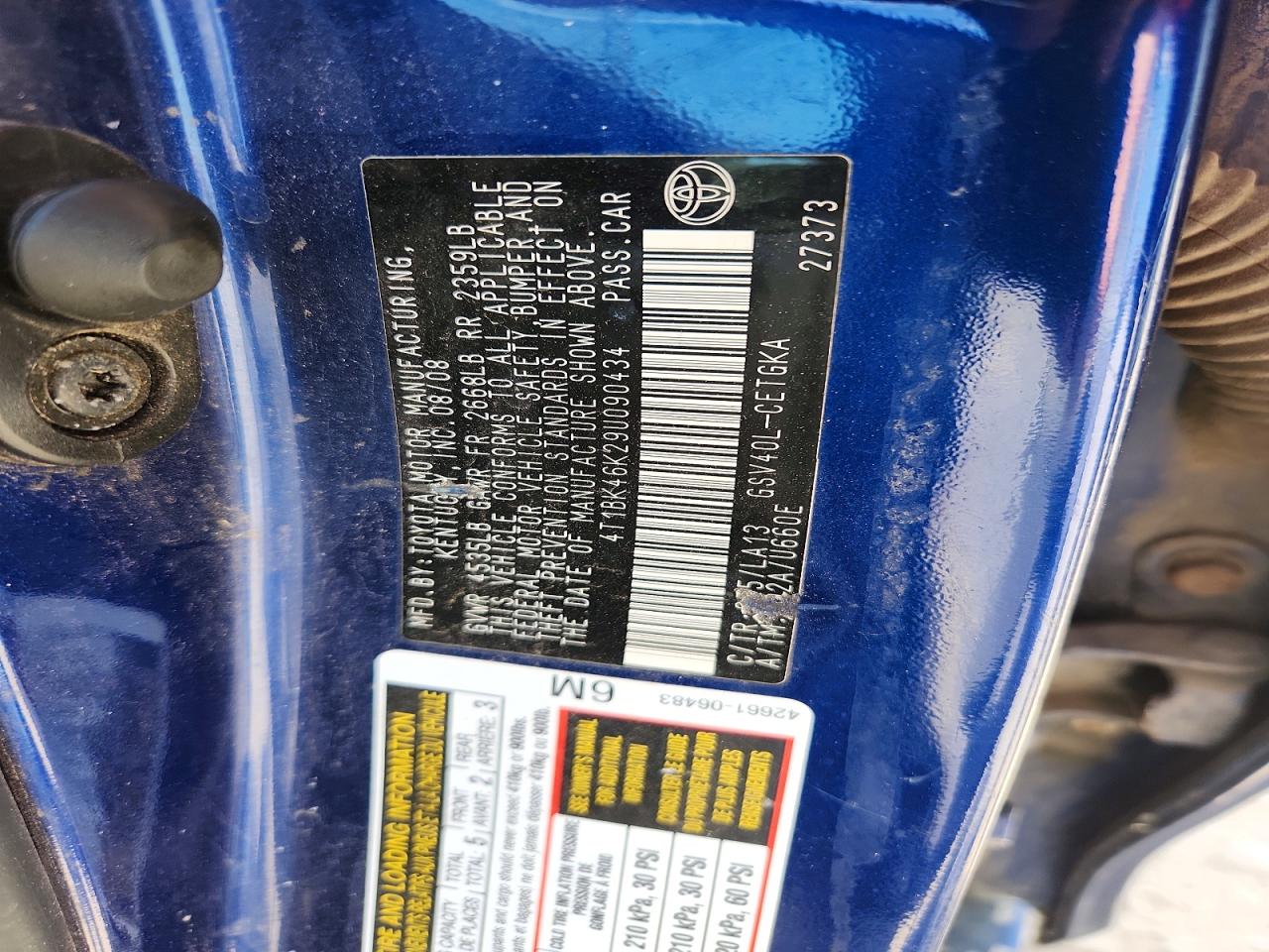 Toyota Camry Xle V6