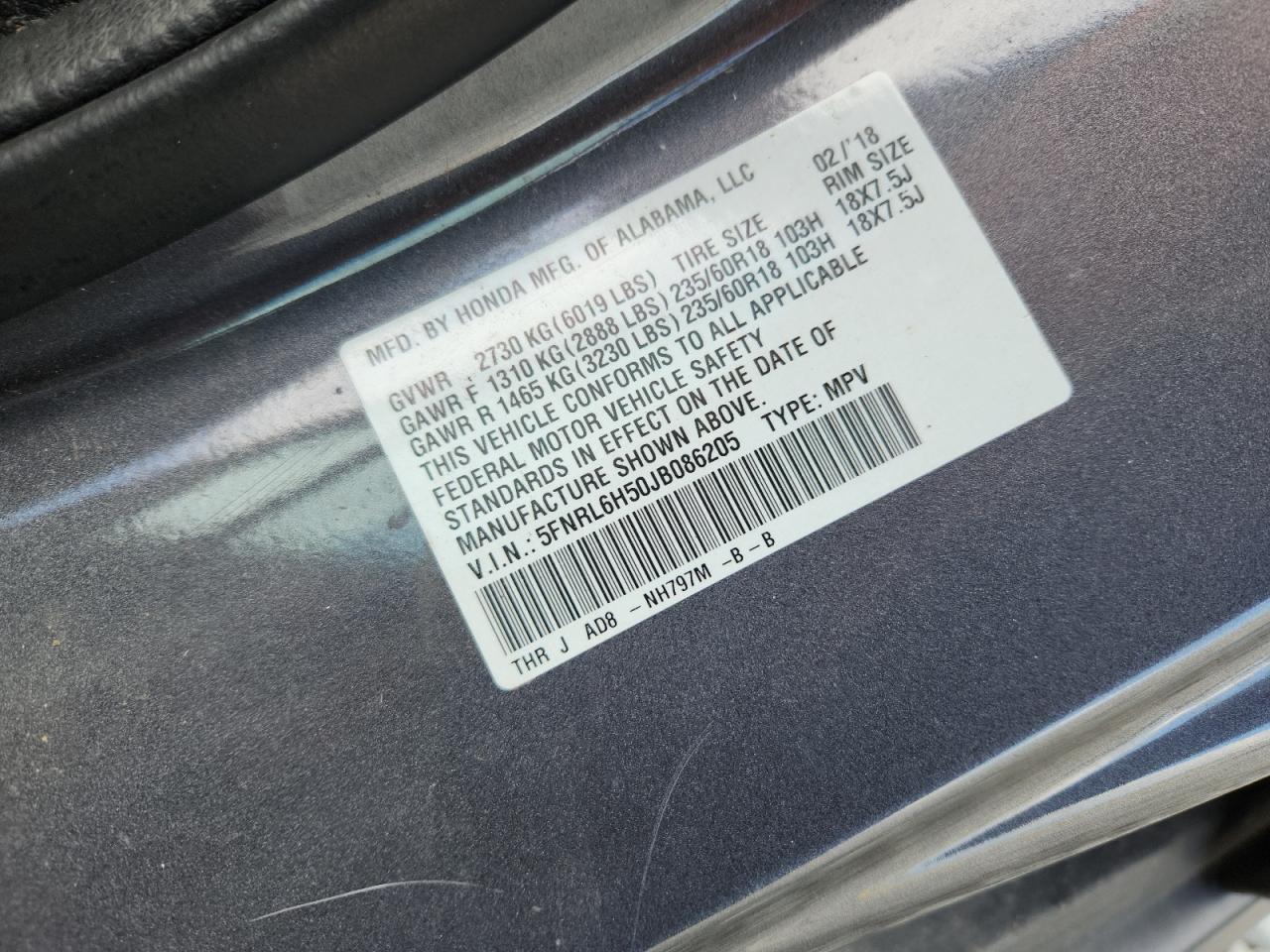 Honda Odyssey Ex