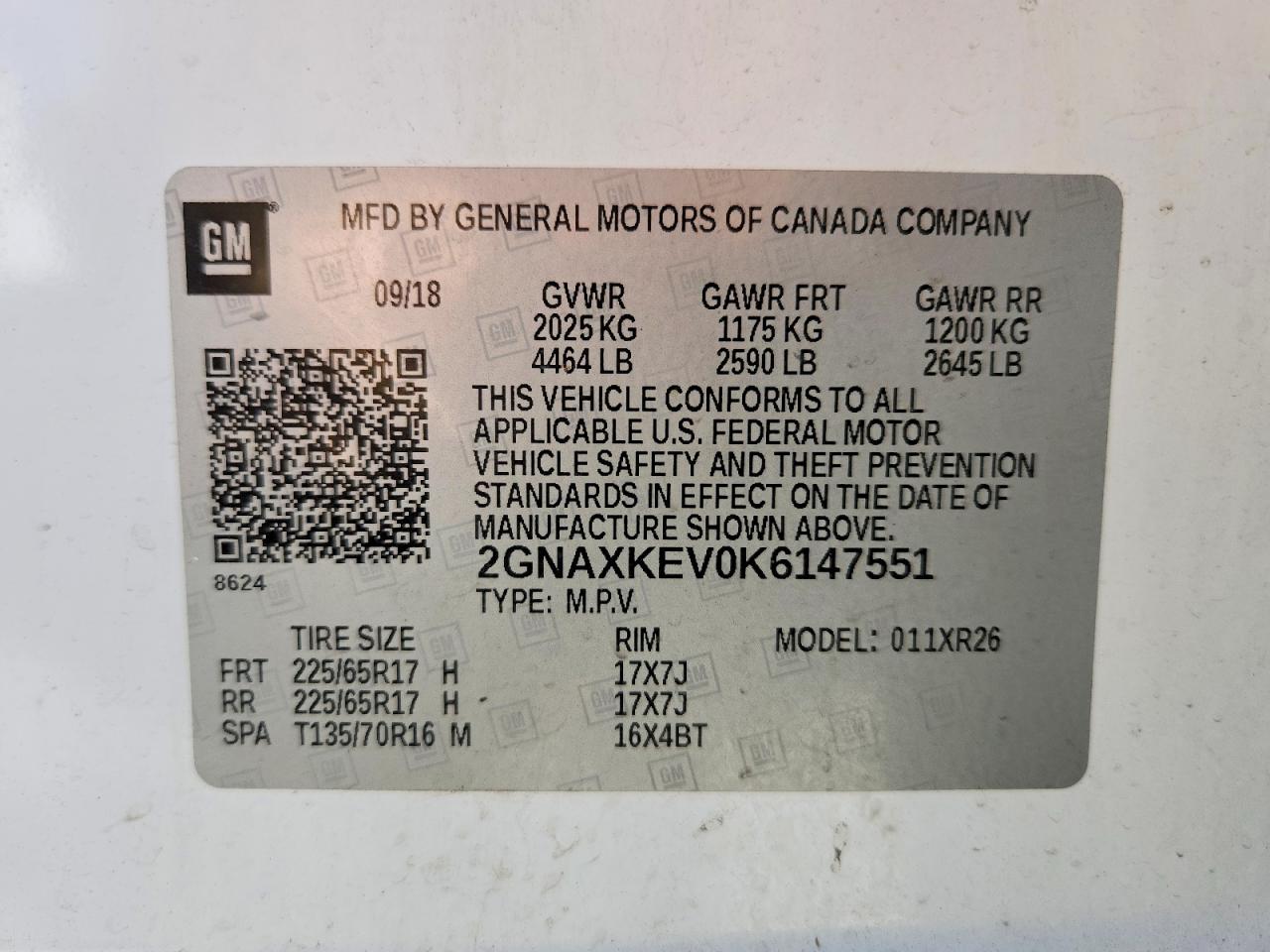 Chevrolet Equinox Lt