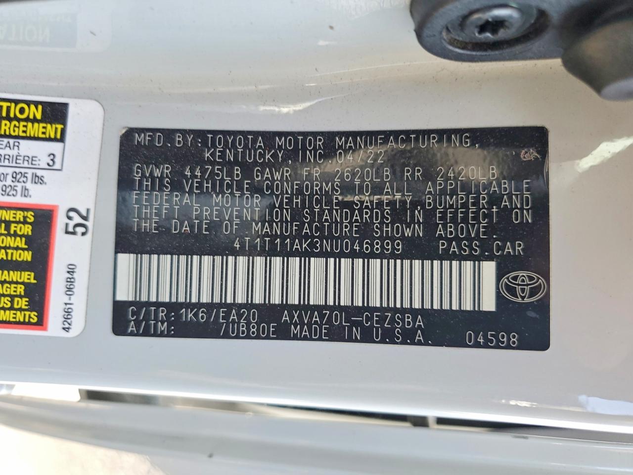 Toyota Camry Se